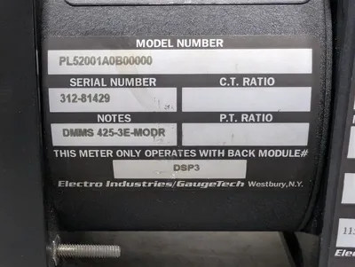 GE Electro Industries PL52001A0B00000 Multifunction Power Monitor EPM-5200P Used