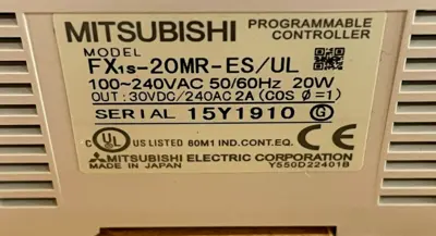NEW MITSUBISHI FX1S-20MR-ES/UL PROGRAMMABLE CONTROLLER FX1S20MRESUL