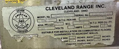Used 1997 CLEVELAND KGL-40-T LP Cooking Kettles Ohio US | Palm Beach Restaurant Equipment, LLC #1421290