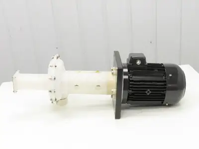 Daetwyler PVDF Acid Chemical Pump Centrifugal Suction 2.5x3" MPT 2.6kw 460V 3PH