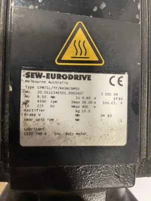 Sew-Eurodrive CFM71L/TF/RH1M/SM50 Servo Motor 4500RPM 9.50Nm 400V 3PH