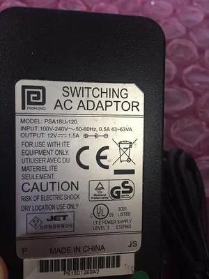 AC PSA18U-120 SWITCHING AC ADAPTER