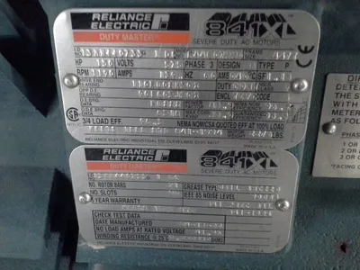150 hp Reliance Electric Duty Master AC Motor, 1190 rpm