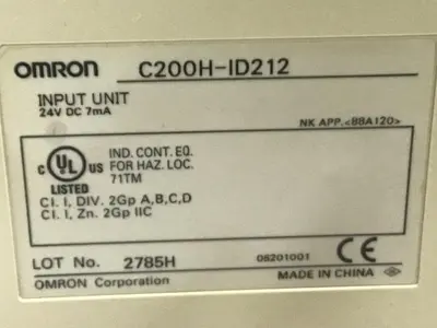 USED OMRON C200H-ID212