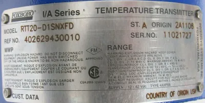 NEW FOXBORO RTT20-D1SNXFD TEMPERATURE TRANSMITTER RTT20D1SNXFD