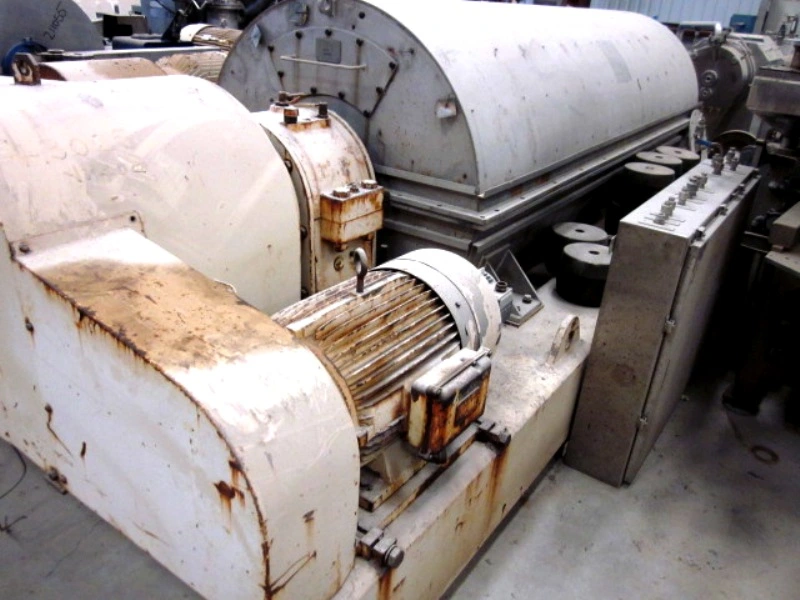 Escher Wyss ZDC-100 solid bowl decanter centrifuge, 316 SS.