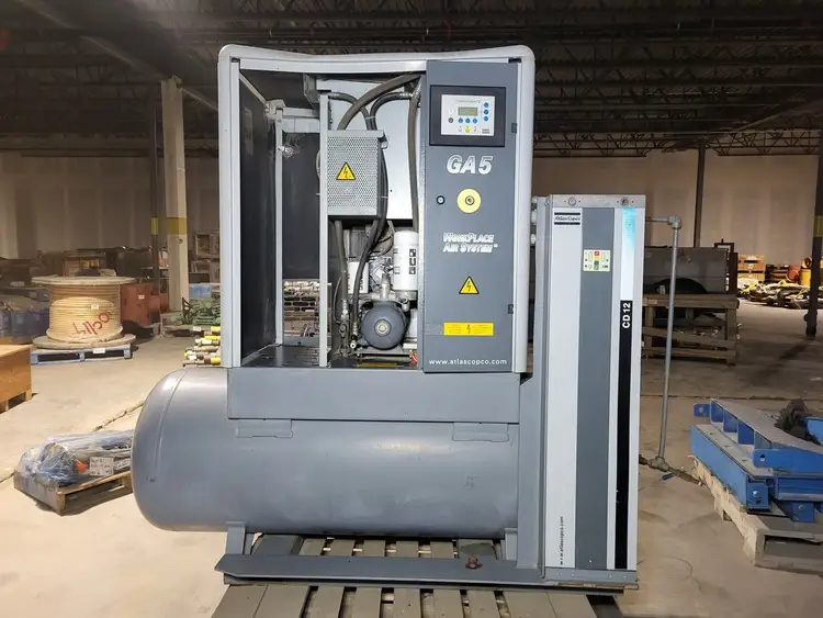 Used 2006 ATLAS COPCO GA5 Rotary Screw & Sliding Vane Air Compressors British Columbia CA | Lenmark #367002