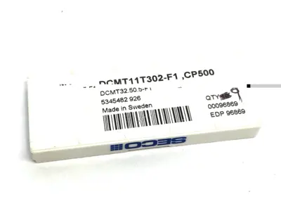 USED SECO DCMT11T302-F1 CP500 TURNING INSERT DCMT32.50.5-F1 CP500