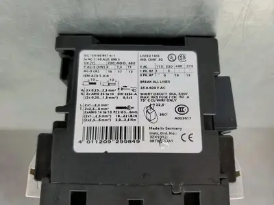Siemens 3RT10253K..0 SIRIUS Contactor w/3RH19212CA01 Module. 4D48