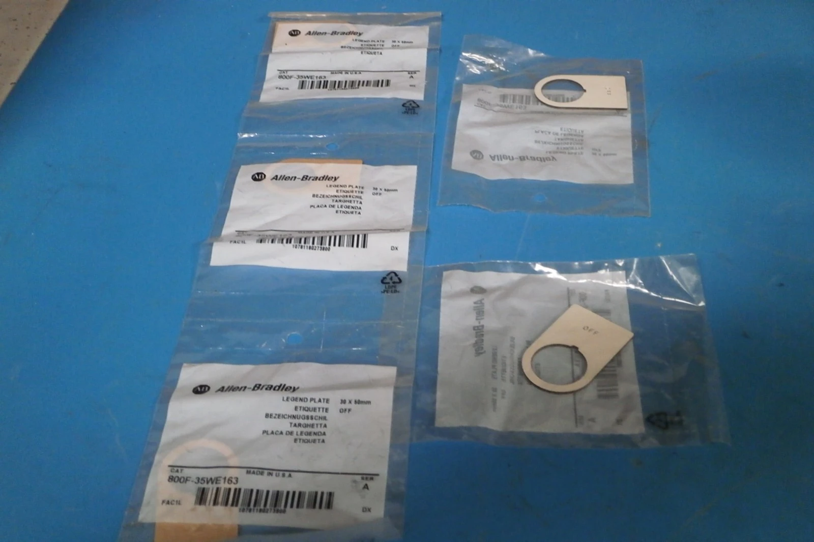 NEW ALLEN BRADLEY OFF LEGEND PLATE