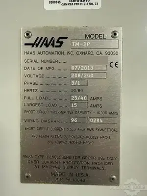 USED 2013 HAAS TM-2P