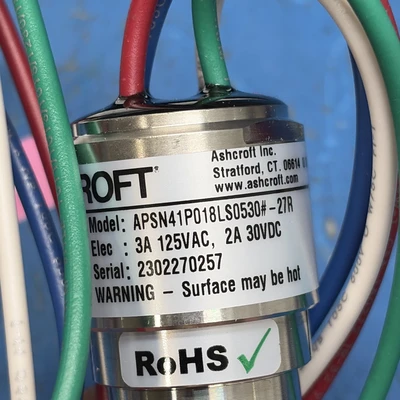 New | in-Stock Ashcroft APSN41P018LS0530#-27R Relays & Switches Indiana US | J&J Industrial Supply #1181255
