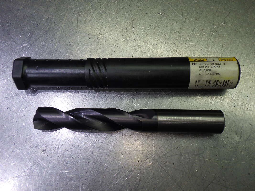 Guhring 18mm Coolant Thru 5xD Carbide Drill 18mm Shank 9055110180000 (LOC3596)