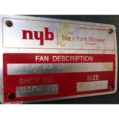 USED NEW YORK BLOWER ACF