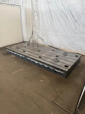 59" WIDE X 138" LONG X 12" TALL T-SLOTTED FLOOR PLATE. STOCK #0543426