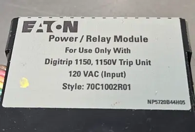 EATON 70C1002R01 Power/Relay Module Digitrip 1150, 1150V Trip Unit (BIN732)
