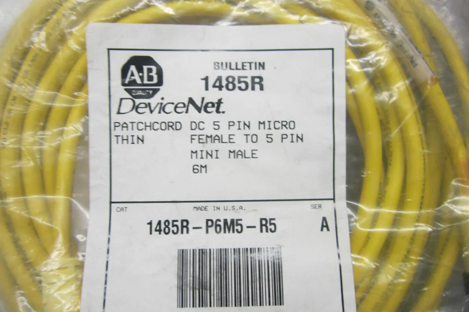 NEW ALLEN BRADLEY 1485R-P6M5-R5 PATCHCORD 1485RP6M5R5