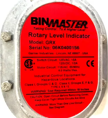 NEW BINMASTER GRX ROTARY LEVEL INDICATOR GRX