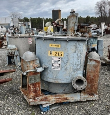 Western States 40 x 24 Quadramatic perforate basket centrifuge, 316SS.