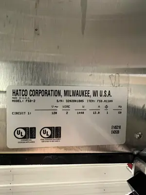Used Hatco Used Hatco FSD-2 Two Door Heated Pizza Display Cabinet w/Circle Rack and Motor 120V Heated Cabinets & Displays Illinois US | Falcon Restaurant Supply #1375654