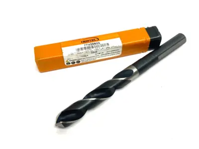 NEW HERTEL REDUCED SHANK DRILL BIT: 35/64'' DIA, 1/2'' SHANK DIA, 118 ° HSS