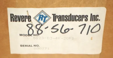NEW FACTORY SEALED REVERE TRANDUCERS 5123-D3-4K-2OP1 TRANSDUCER