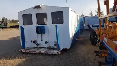 USED GARDNER DENVER PE-5Y 3X5 TRIPLEX WELL SERVICING REVERSING MUD PUMP PACKAGE