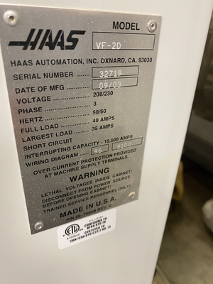 HAAS VF2D Vertical Machining Centers | Mohawk Machinery (6)