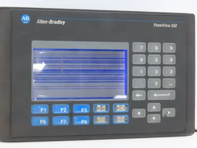 Allen Bradley 2711-B5A2X PanelView 550 Keypad Touchscreen Ser H  *Bad Screen*