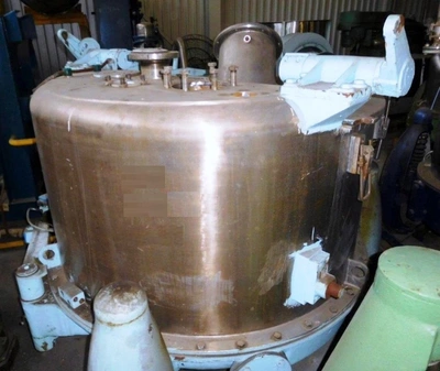 Ellerwerk 736 C perforate basket centrifuge, 316SS.