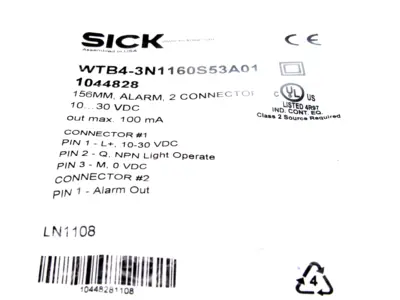 NEW SICK 1044828 PROXIMITY SWITCH WTB4-3N1160S53A01