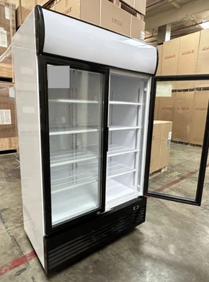 171-0053 48” Self Contained Glass 2 Door Reach In Cooler