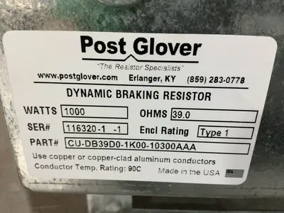 Used POST GLOVER CUDB39D01K0010300AAA Resistors Ohio US | HGR 24 #1547078
