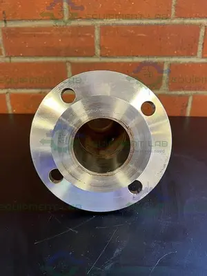USED MAX PURE 316 STAINLESS STEEL TEE W/ 3" SANITARY FITTING TO 5" FLANGE