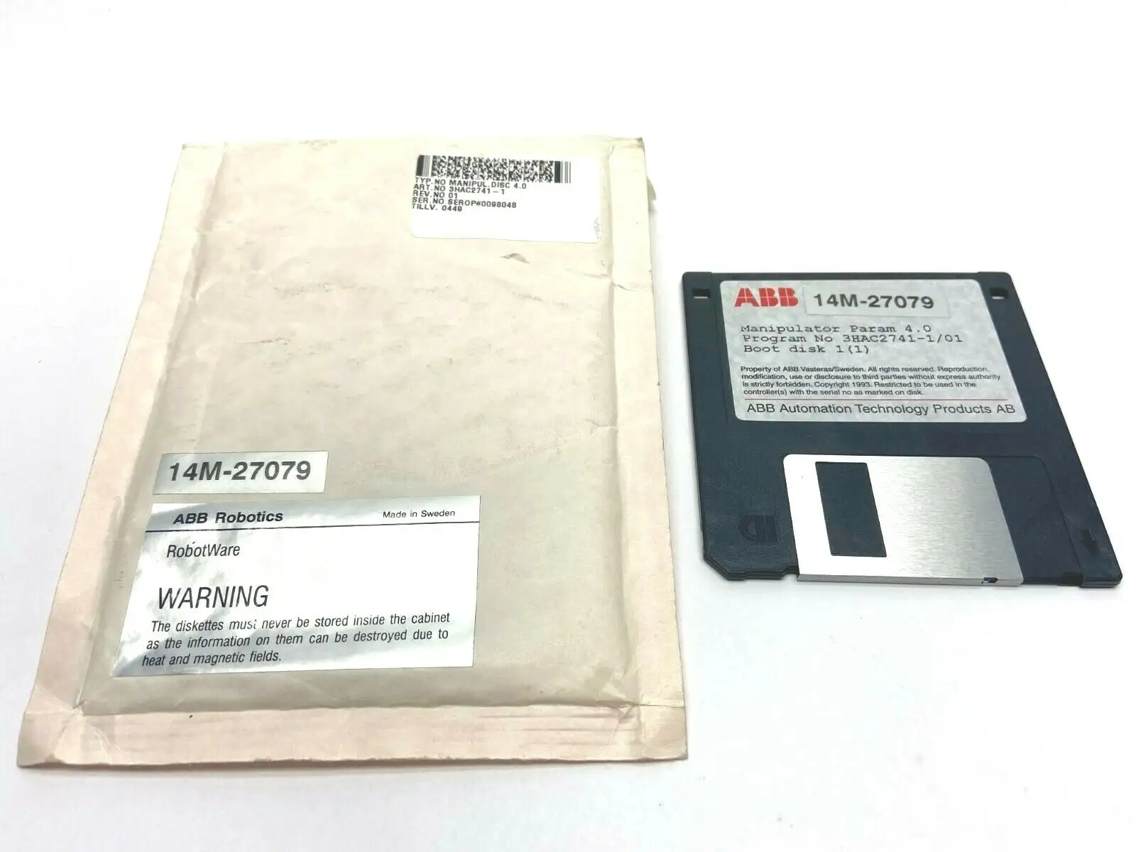 14M-27079 | ABB  3HAC2741-1 Manipulator Param 4.0 Boot Disk Floppy - Used