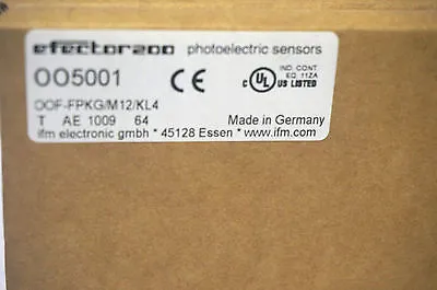 NEW EFECTOR OOF-FPKG/M12/KL4 PHOTOELECTRIC AMPLIFIER OO5001 OOFFPKGM12KL4