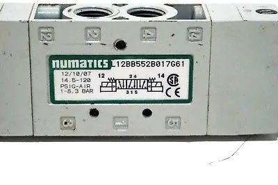 USED NUMATICS L12BB552B017G61 VALVE