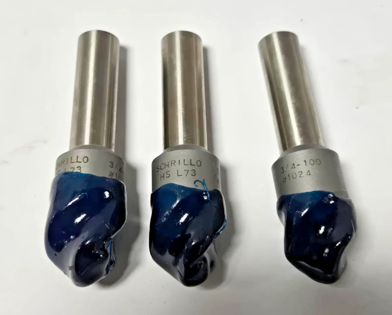 Schrillo 3/4" High Speed Steel Countersink 100 Degree #1024 L73 HS USA Lot of 3