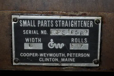 6" X .060" Cooper Weymouth Peterson Powered Straightener