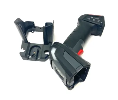 USED KEYENCE RUGGED INDUSTRIAL HANDHELD CODE READER, WIRELESS/WIRED W/ MOUNT