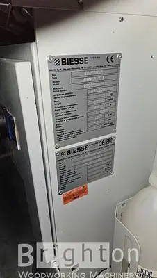 USED 2016 BIESSE AKRON 1440A USED EDGEBANDER WITH CORNER ROUNDING AND PREMILLING ++