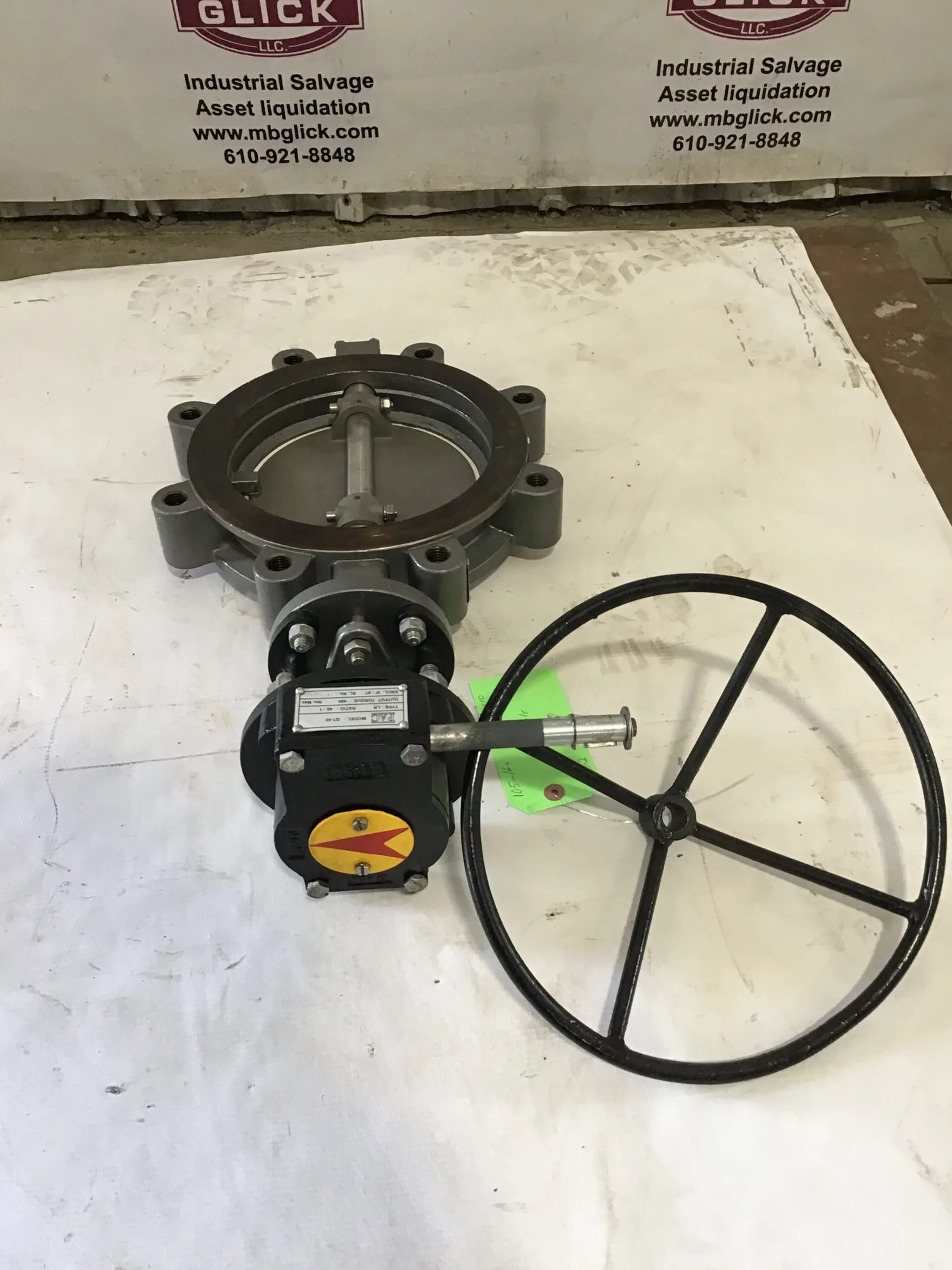 PAC Butterfly valve model: QT-50, ratio: 40:1, torque:490, 8″