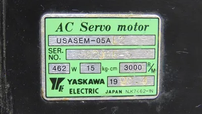 Yaskawa Electric USASEM-05AE2 AC Servo Motor Used