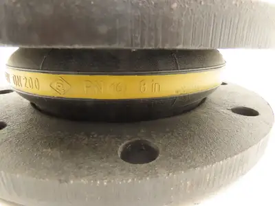 Garlock ERV DN200 8" Flanged Rubber Expansion Joint PN16 8-Bolt