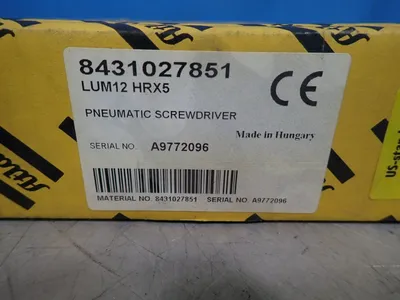 New | in-Stock ATLAS COPCO 8431027851 / LUM12 HRX5 Screw Drivers | HGR 24 #748977