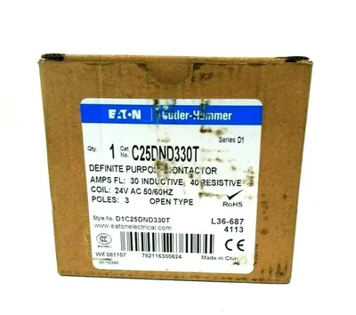 NEW EATON CUTLER HAMMER C25DND330T CONTACTOR SER.D1