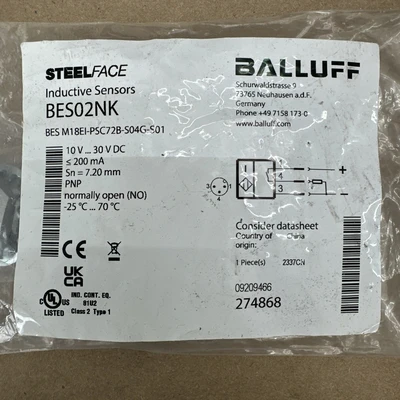 NEW Balluff BESM18ML-PSC50A-S04G-W01