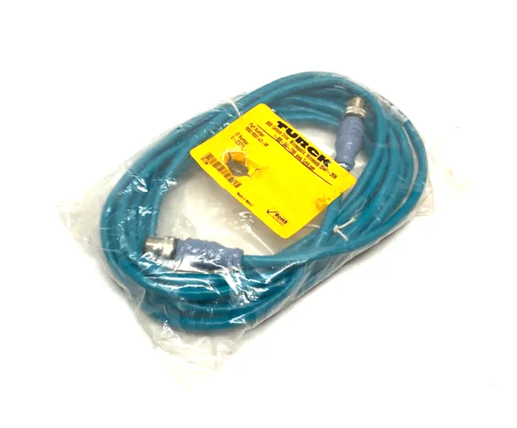 Used TURCK INDUSTRIAL ETHERNET CABLE MALE M12 4-PIN 4M Cable & Wire | Maverick Industrial Sales #1102328