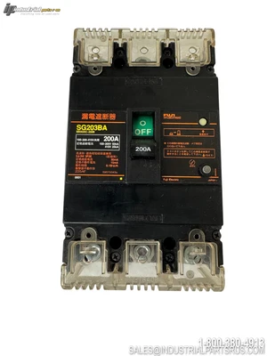Used FUJI SG203BA 200A Circuit Breakers Kentucky US | Industrial Parts R Us Inc. #1183734