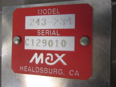 Max Machinery Helical Rotor Flowmeter, unused